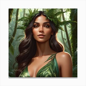 Brazilian Jungle Girl Canvas Print