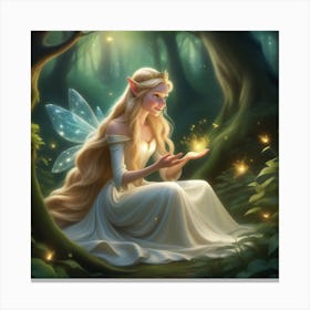 Fairy In The Forest Canvas Print