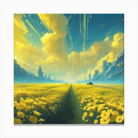 Field Of Sunflowers Canvas Print