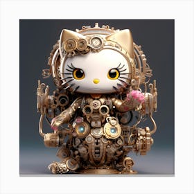 Hello Kitty Steampunk Collection By Csaba Fikker 53 Canvas Print