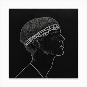 Man With A Headband Canvas Print