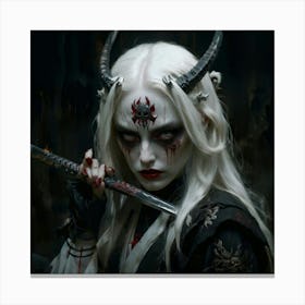Demon Girl Canvas Print