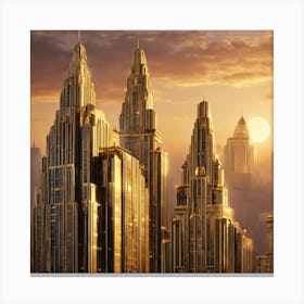 Futuristic Cityscape 6 Canvas Print