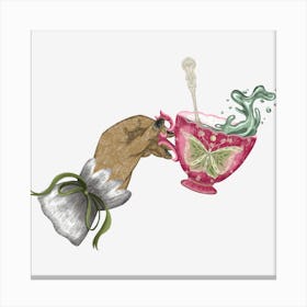 Chic vintage teacup Canvas Print