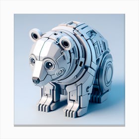 Futuristic Bear Canvas Print