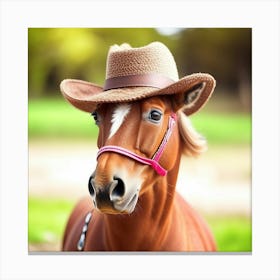 Horse In A Hat Canvas Print