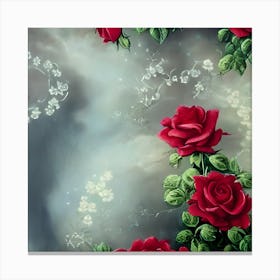 Roses And Lace Canvas Print