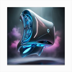 Leonardo Phoenix A Futuristic Surrealistic Computer With A Mes 0 Canvas Print