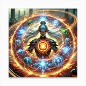 Queen Sorath Elemental Shield Canvas Print