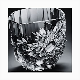 Black and White Crystal Vase Canvas Print