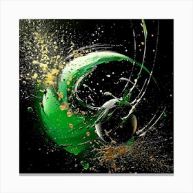 Green Splash Canvas Print