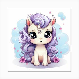 Cute Unicorn 253 Canvas Print