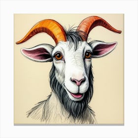 Goat Head 32 Canvas Print