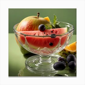 Watermelon Bowl Canvas Print