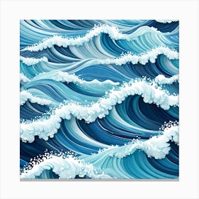 Sea Wave Pattern Canvas Print