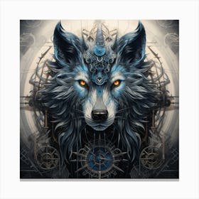 Steampunk Wolf 1 Canvas Print