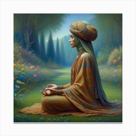 Meditating Woman 9 Canvas Print