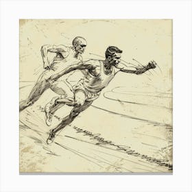 A Track And Field Competition Hand Drawn Sketch 2 Canvas Print