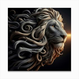 Lion Head 3 Canvas Print