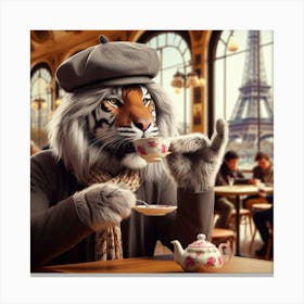 A Tiger Tea Please Canvas Print