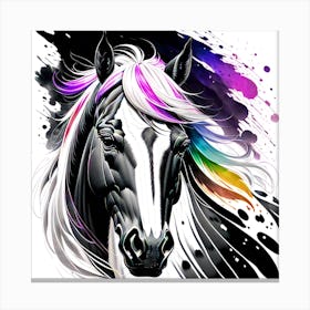 Rainbow Horse 6 Canvas Print