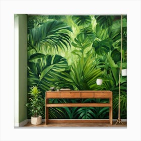 Tropical Jungle Wall Mural 9 Canvas Print