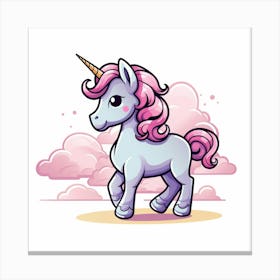 Cute Unicorn 61 Canvas Print