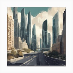 Futuristic Cityscape 9 Canvas Print