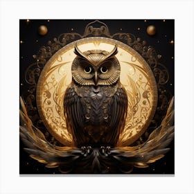 Golden Owl Canvas Print