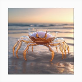 Crab On The Beach Canvas Print
