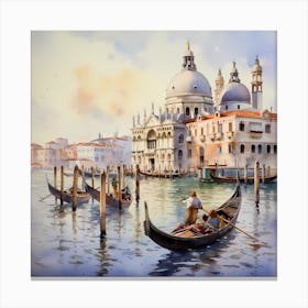 AI Venetian Serenity  Canvas Print