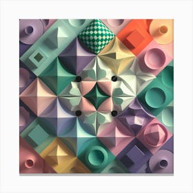 3d Paper Art 1 Canvas Print