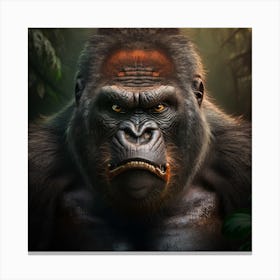 Gorilla In The Jungle 6 Canvas Print