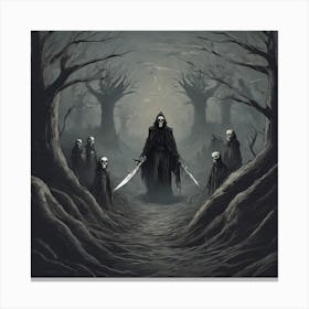 "Dark Reapers: Guardians of the Haunted Forest" Canvas Print