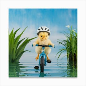 A Photo Of A Cute Yellow Chick Riding A 4dxardrvqy Mjpkw8o6n1a Trnxw90cqiytrl 2naktxq Canvas Print