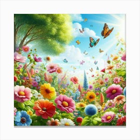 Flower Garden 4 Canvas Print