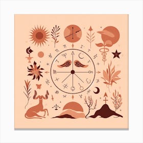 astrology minimalist 4 Canvas Print