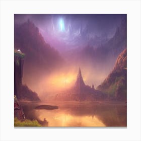 Fantasy Landscape - Fantasy Stock Videos & Royalty-Free Footage 1 Canvas Print