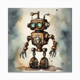 Steampunk Robot Canvas Print