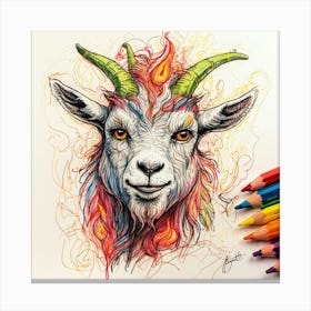 Goat Head 19 Canvas Print