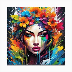 Splatter Girl 7 Canvas Print