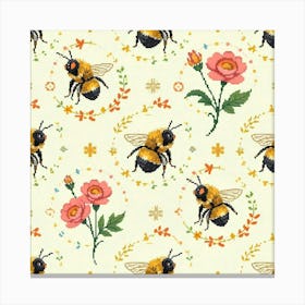 William Morris Bee Vintage Art Print (4) Canvas Print