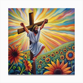 Jesus On The Cross Canvas Print