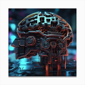 Futuristic Brain 19 Canvas Print