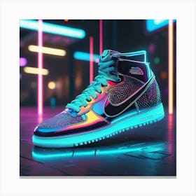 Neon Nike Dunk High Canvas Print