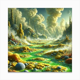 A Detailed Scene Of The Acidic Marshes Canvas Print