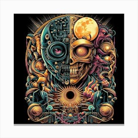 Psychedelic Skull 1 Canvas Print