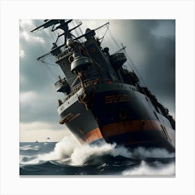 Naval Warfare - Ships at Sea 21 Canvas Print