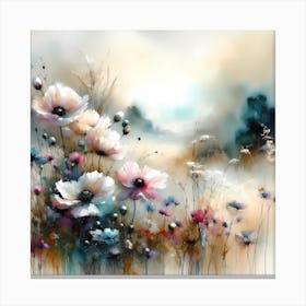 Flowers In The Meadow Canvas Print