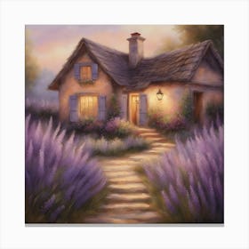 Lavender Cottage Canvas Print